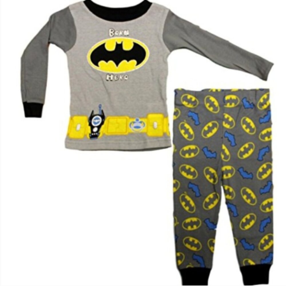 DC Comics Baby Boys Batman Born Hero‎ Long Sleeve Pajama Set - 6007
